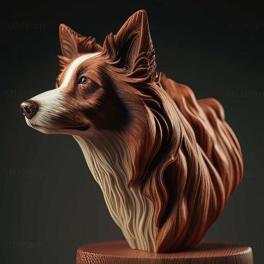 3D model Shorthair Collie dog (STL)